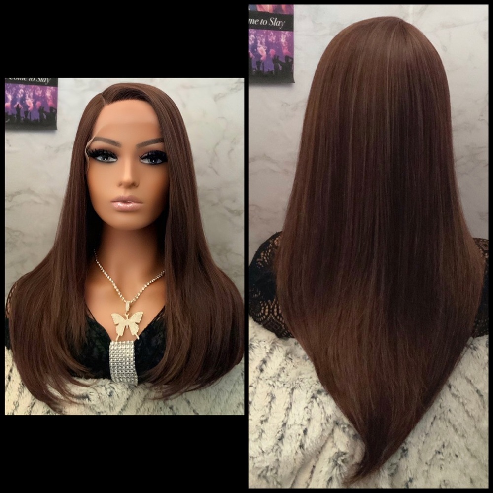 Human Hair Blended lace front wig